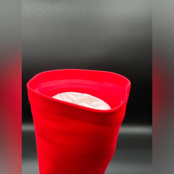 Balenciaga Knife Booties Stretch Fabric Mid -Calf Red Pull On US 6/EU 36 $1290 - Picture 3 of 16